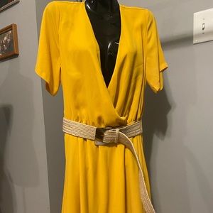 Bright yellow boutique dress, new with tags!